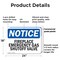 Signmission Fireplace Emergency Gas Shutoff Valve, 24 in W x Rectangle, Plastic OS-2PACK-NS-P-1824-L-12717 - alternate 4